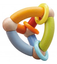 Jucarie din lemn, Haba, Piramida colorata, 6luni+