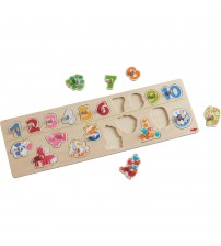 Joc tip puzzle, Haba, Animals by Numbers, 20 piese, 2ani+