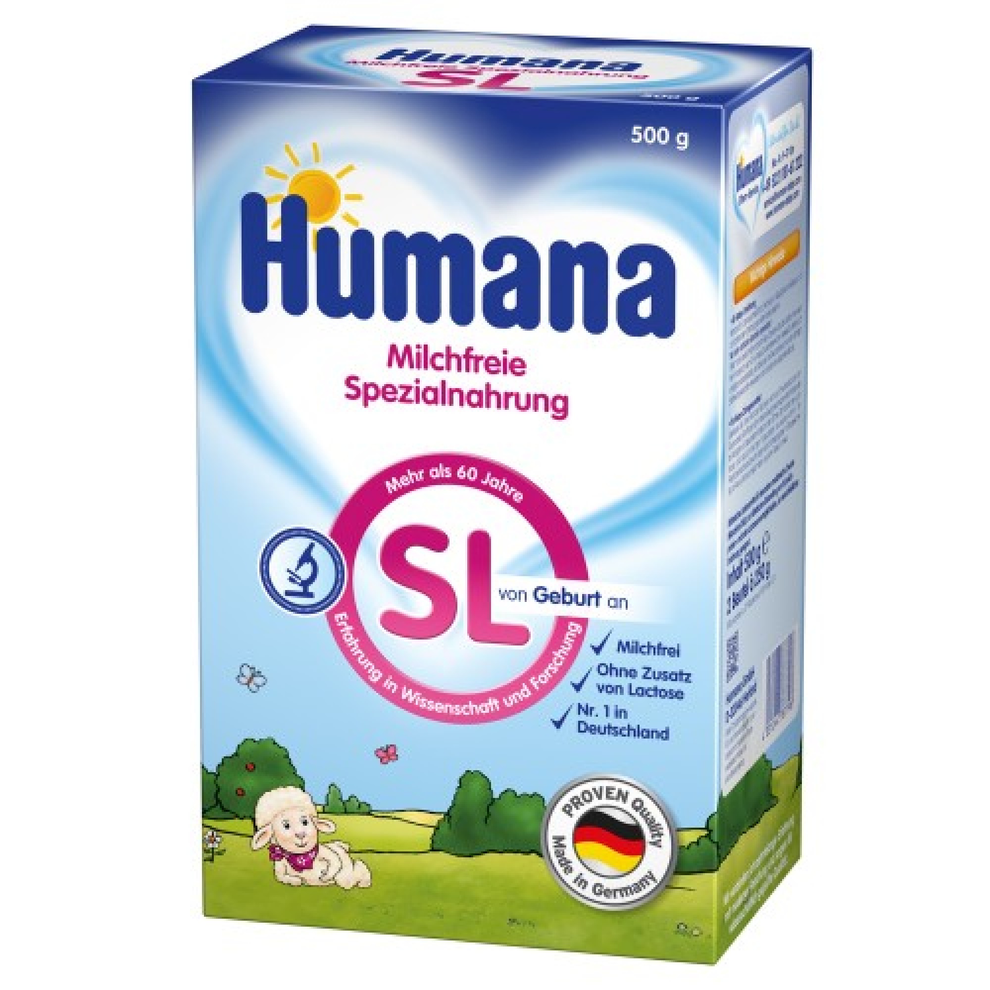 Lapte praf fara lactoza, Humana SL, 500 g, 0 luni+