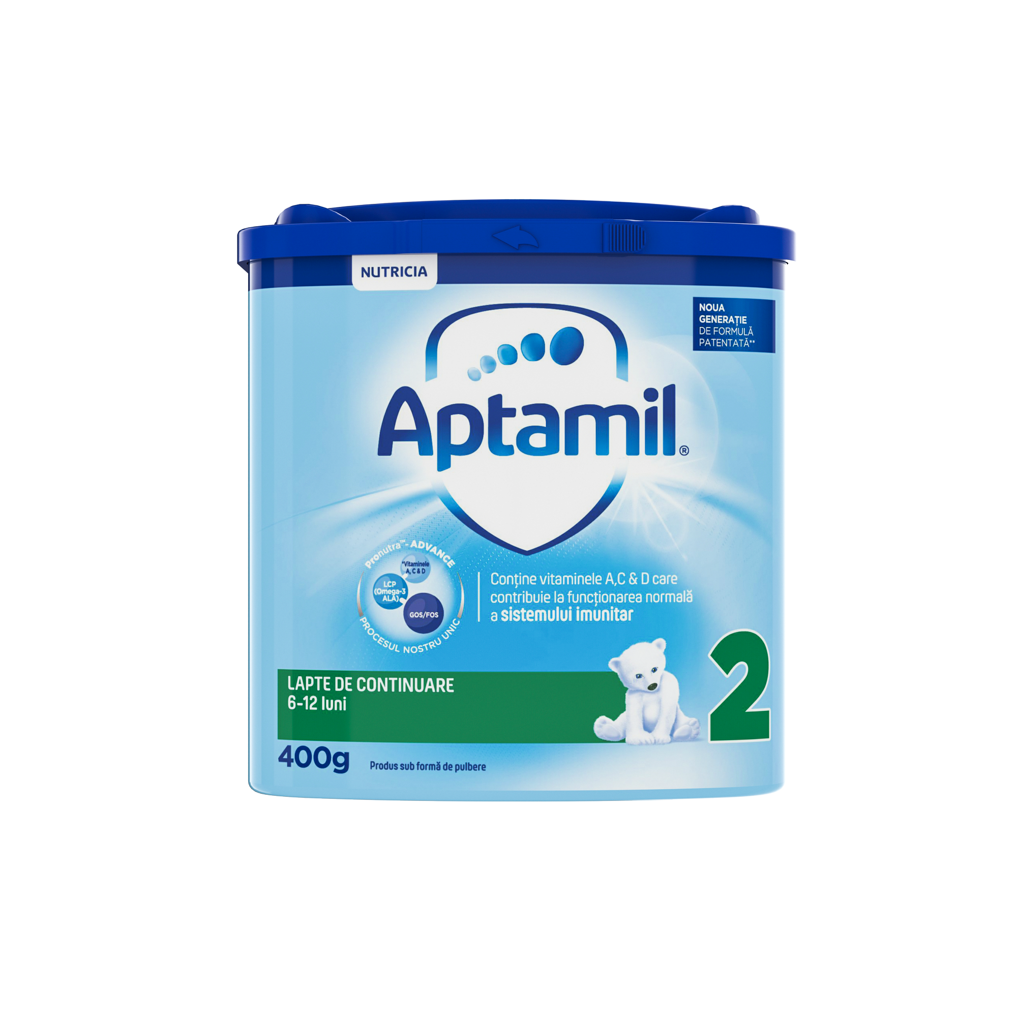 Lapte Praf , Aptamil 2, 400 g, 6-12 Luni