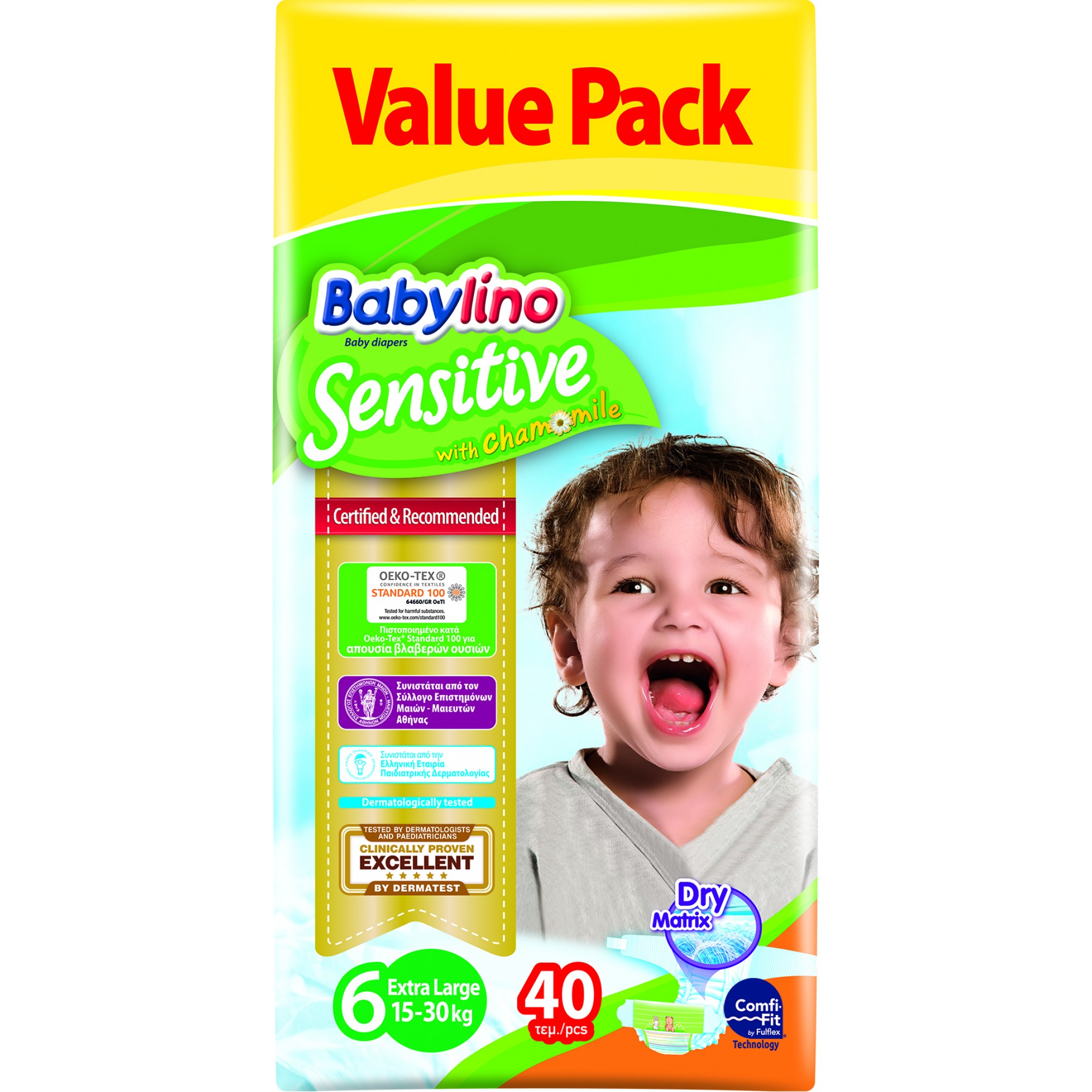 Scutece Babylino Sensitive Economy N6 15-30kg/40 buc