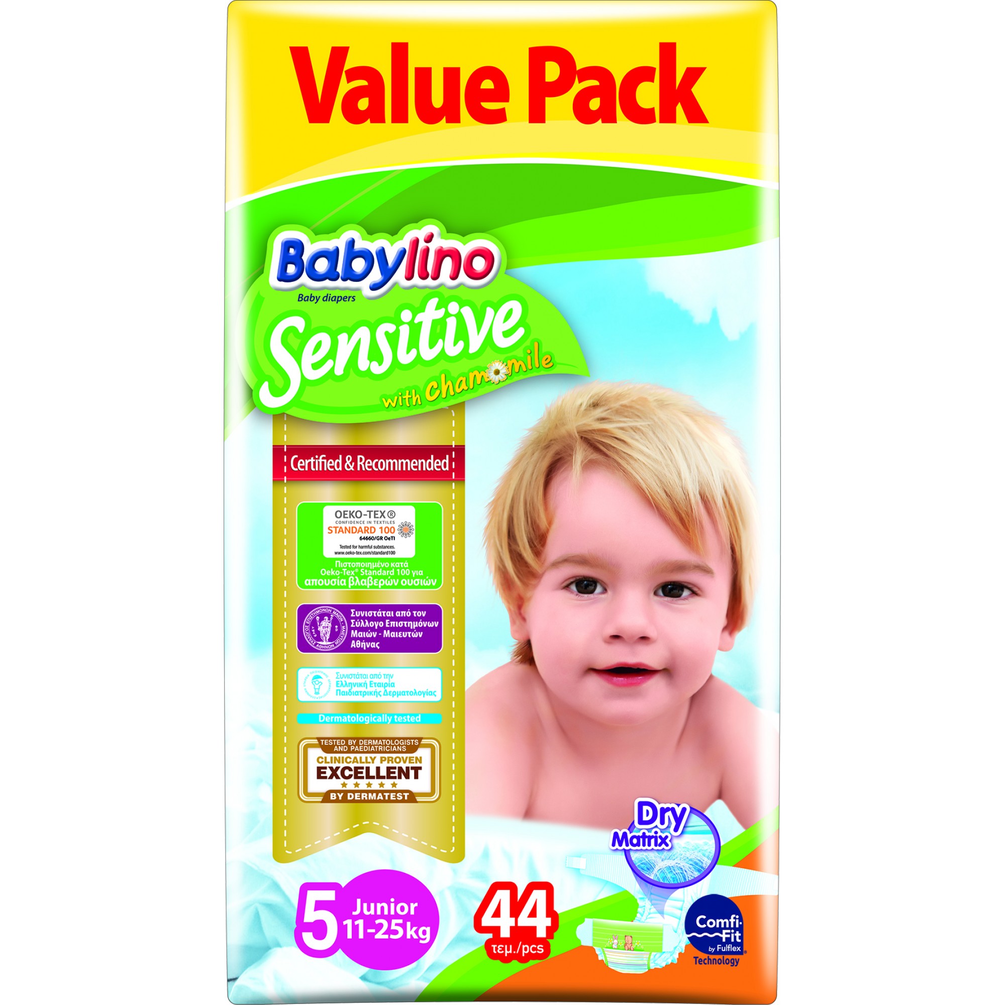 Scutece Babylino Sensitive Economy  N5 11-25kg/44 buc