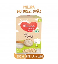 Cereale Bio Milupa fara lapte Orez si Ovaz, 250g, 6luni+
