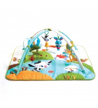 Centru de joaca cu salteluta Tiny Love Gymini Loveste si Canta, Ferma, 0 luni plus, Multicolor