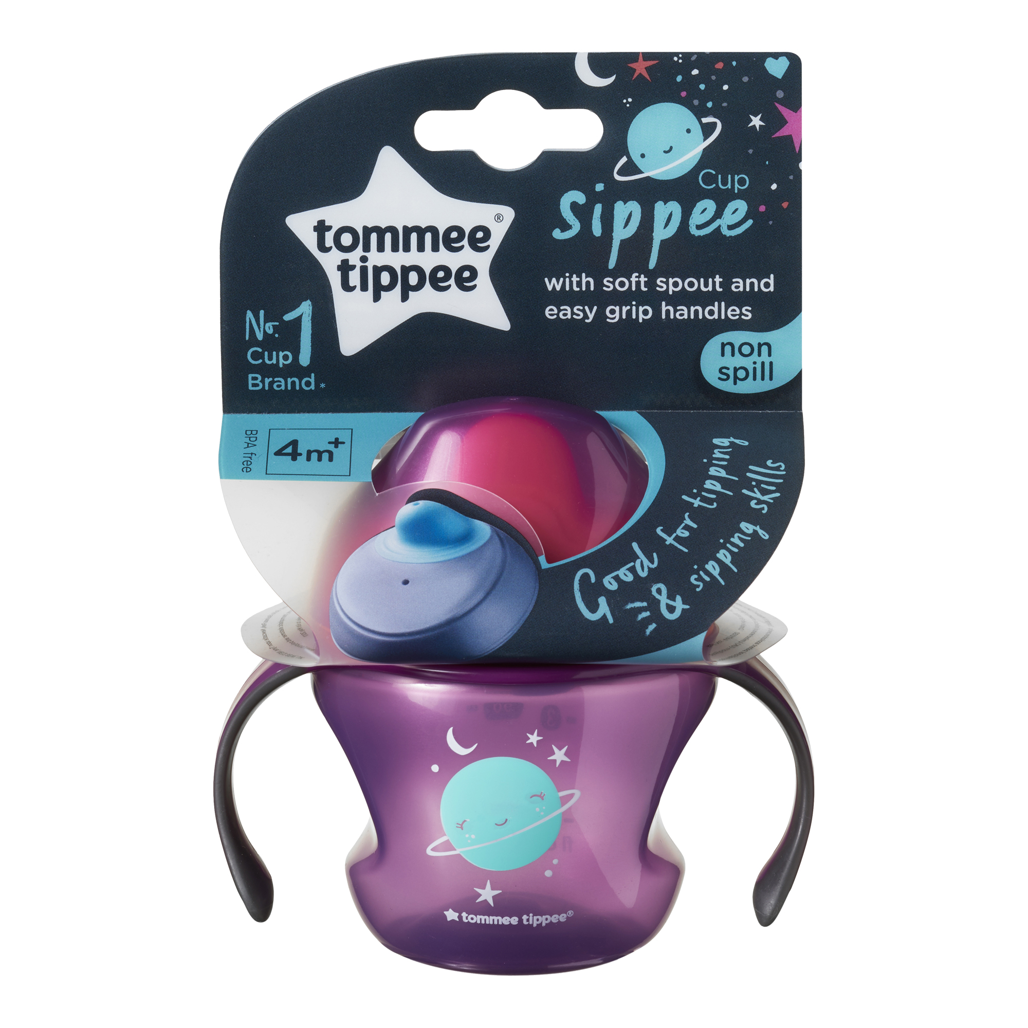 Cana Tommee Tippee First Trainer Ecomm, 150 ml, 4 luni +, Planeta mov, 1 buc