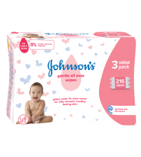 Servetele umede Johnson's Baby Gentle All Over, 3x72 buc
