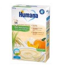 Cereale fara lapte, Humana Orez cu dovleac, 200g, 6 luni+