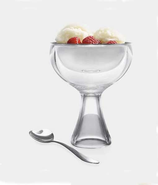 cupa inghetata gri lingurita inima alessi